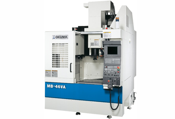 MB-46V vertical machining center is Okuma's first machine equipped with the Thermo-Friendly concept