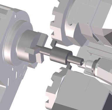 High-efficiency machining from simultaneous 4-axis turning
