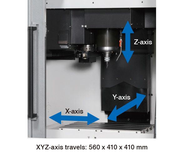 MILLAC 44V Ⅱ XYZ-axis travels: 560 x 410 x 410 mm