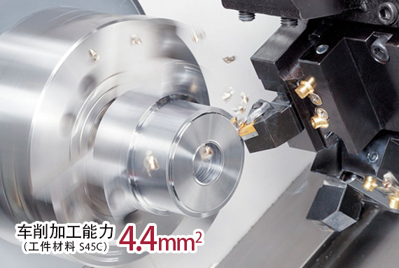 车削加工能力 4.4mm2(工件材料 S45C)