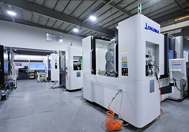 Workpieces in the ø500-600 mm range were handled by splitting processes with an MB-5000HⅡ horizontal machining center