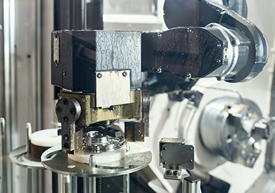 Machined workpieces are stocked in the workstation