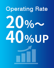 Operating rate: 20％～40％ improvement