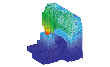 MB-V Series high-rigidity machine construction [FEM analysis image]