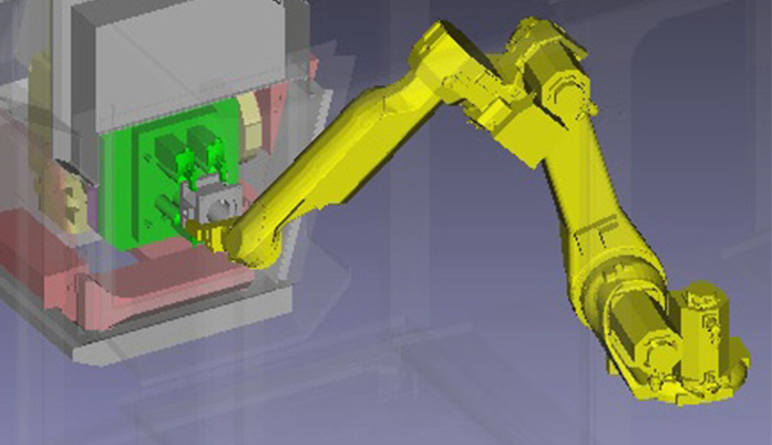 3D simulation to check collisions in advance(MU-S600V + STANDROID)