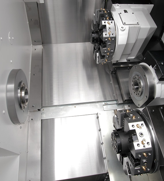 Sub-spindle for integrated front/back <br>(1 machine) operations