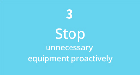 Stop unnecessary equipment proactively