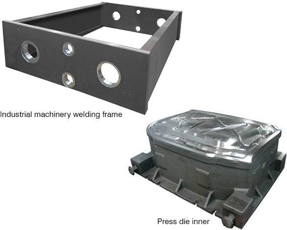 Industrial machinery welding frame, Press die inner