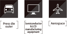 Press die outer, Semiconductor & LCD manufacturing equipment, Aerospace