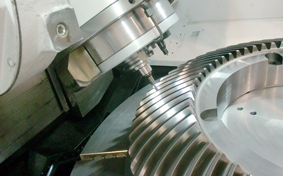 Simultaneous 5-axis machining: B-axis NC control (optional)