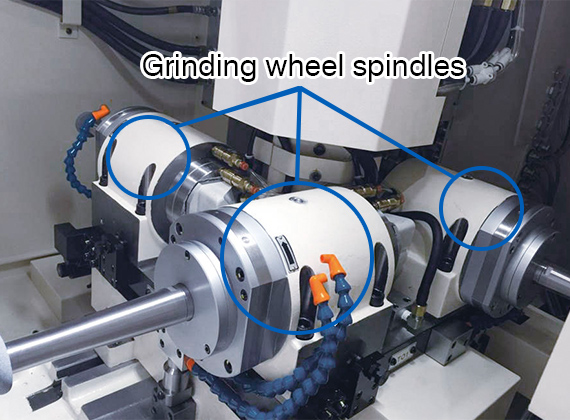 Grinding wheel spindle