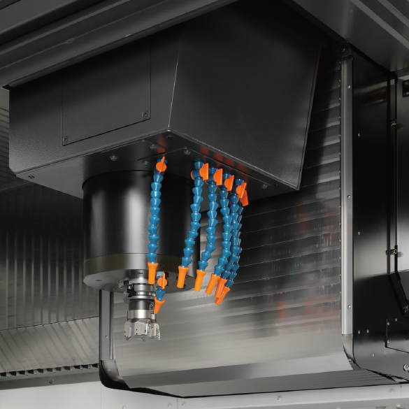 Spindle lineup available for a wide range of applications Highly efficient machining of dies, molds and parts for semiconductor manufacturing equipment