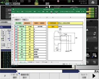 Call up One-Touch Spreadsheet to input variables and select a program.