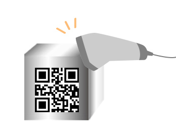 After inputting the drawing no. into the variable, scan the code with a code reader connected to the OSP control to automatically select the required program.