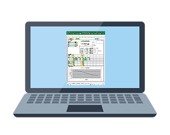 The measurement worksheet of the test chart can be stored in the OSP control or in the office.