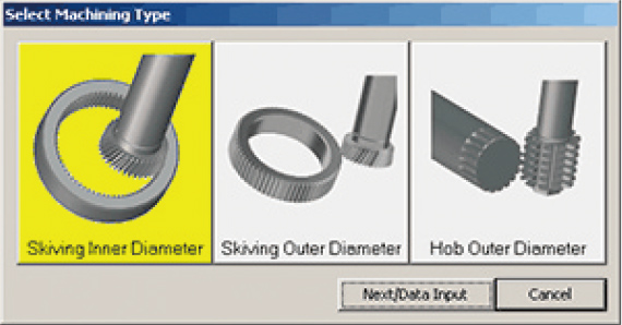 Machining operation select