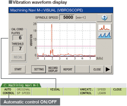 Vibration waveform display