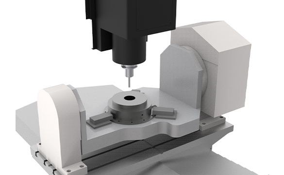 Using an additional 1-axis rotary table, process-intensive machining for a workpiece that requires multi-side machining can be done without chuck change