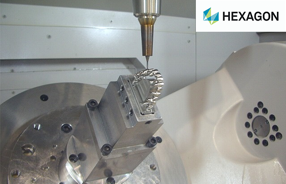 Simultaneous 5-axis machining of an implant bridge (CAM: WORKNC Hexagon)