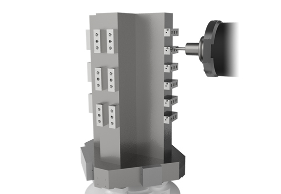 High-volume machining using a four-sided tombstone fixture