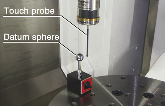 Tuning using a touch probe and datum sphere