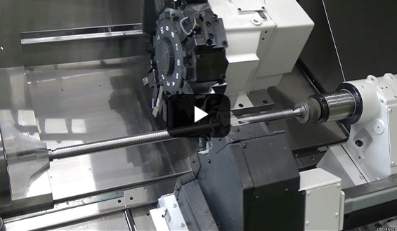 Operation of self-centering hydraulic steady rest (referential video featuring alternate component)
