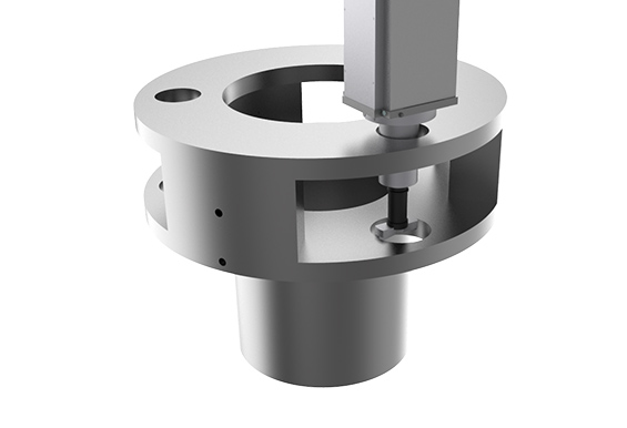 Large diameter hole drilling using a special head