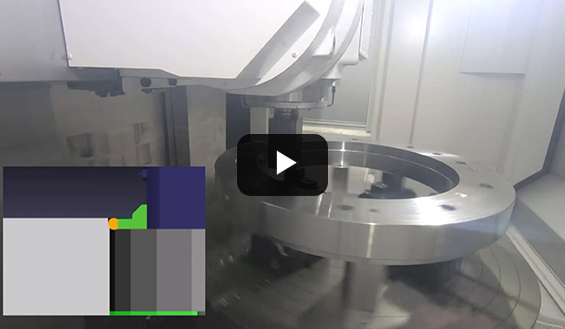 Highly efficient machining of a curved surface