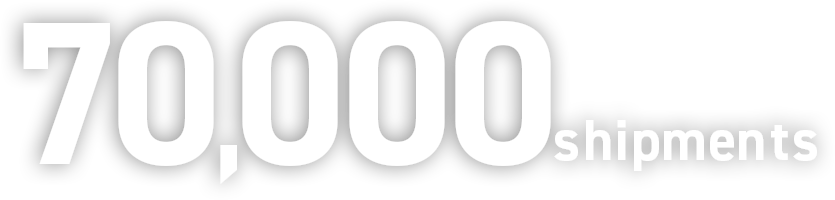 70,000 shipments